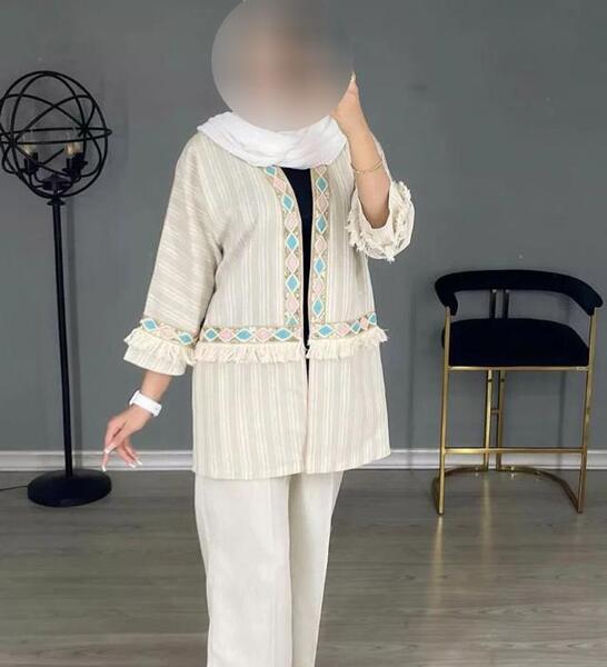 عکس مدل مانتو جدید با پارچه هندی