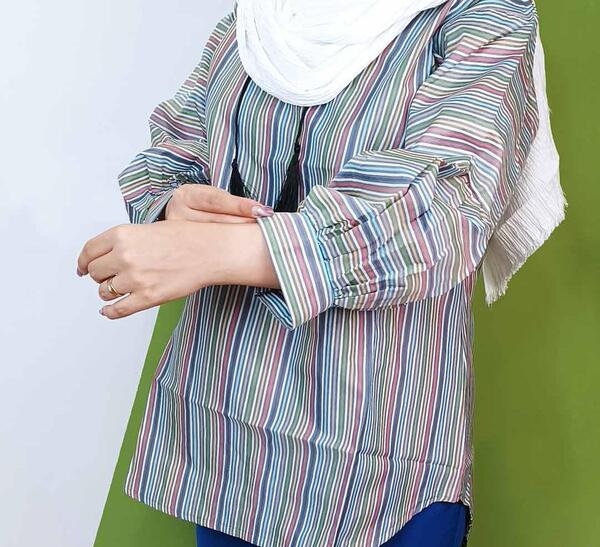 عکس مدل مانتو جدید و شیک خط دار