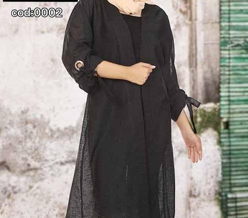 عکس مدل مانتو جدید مشکی ساده