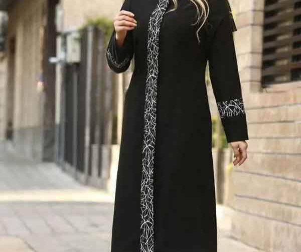 عکس مدل مانتو جدید مشکی ساده
