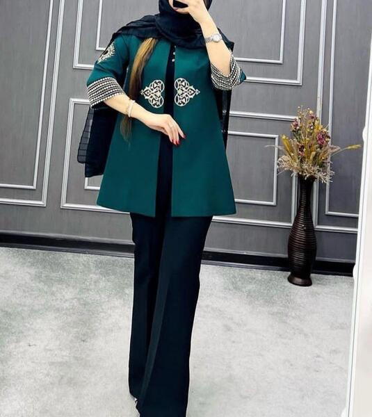 عکس مدل مانتو کتی جدید با پارچه مازراتی