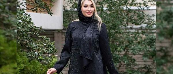 عکس مدل مانتو بلند مشکی کار شده جدید تهران