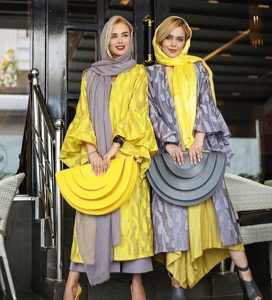 عکس مدل مانتو رنگ لیمویی جدید