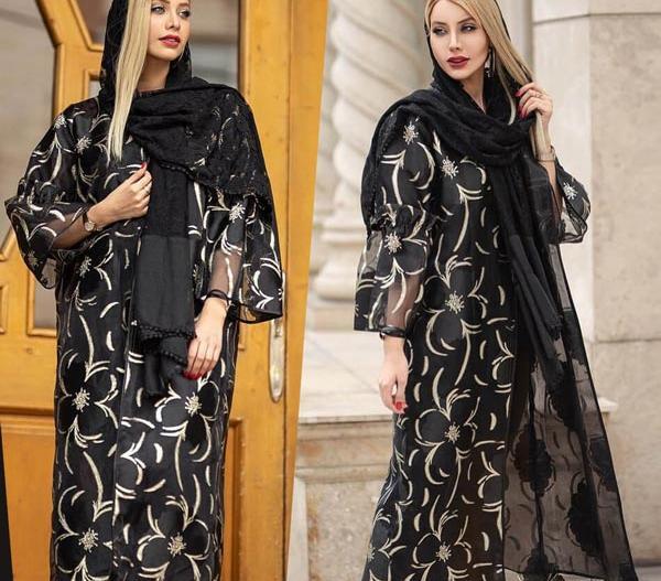 عکس مدل مانتو جدید با گل های برجسته