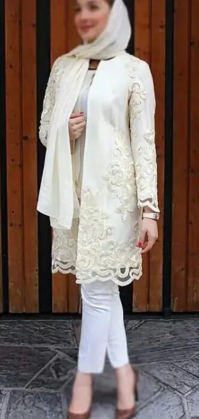عکس مدل مانتو با گل برجسته جدید