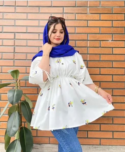 عکس مدل مانتو عروسکی جدید سفید