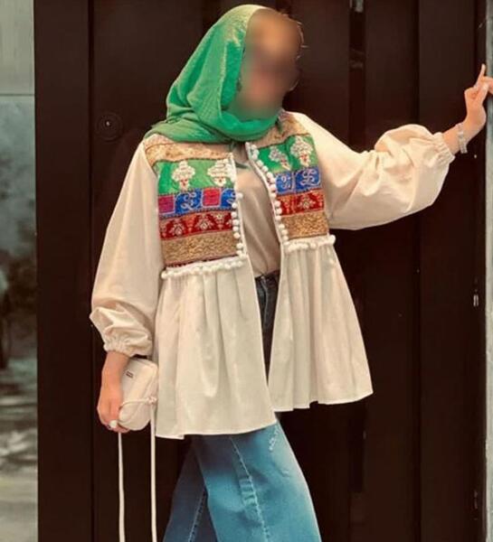 عکس مدل مانتو عروسکی جدید سفید
