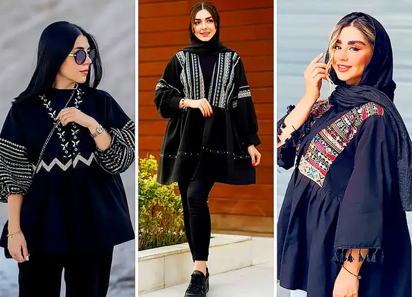 عکس مدل مانتو مشکی عروسکی جدید