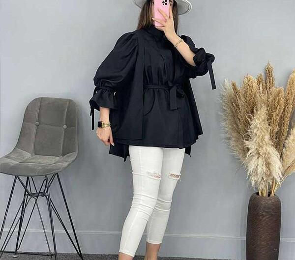 عکس مدل مانتو مشکی عروسکی جدید