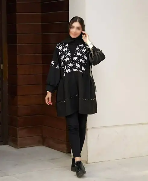 عکس مدل مانتو مشکی عروسکی جدید
