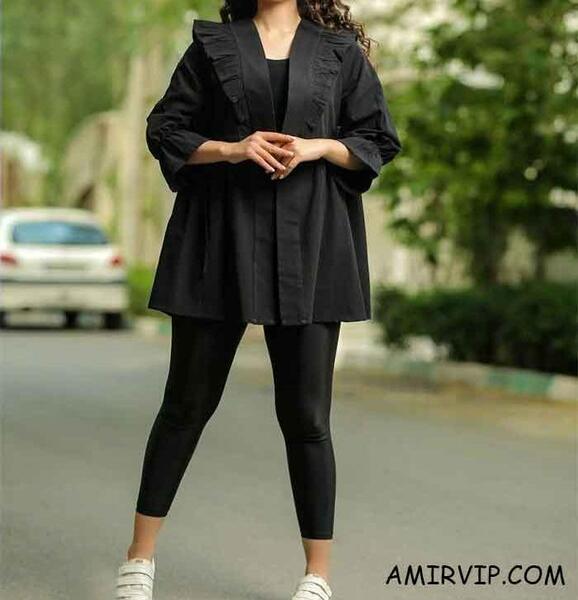 عکس مدل مانتو مشکی عروسکی جدید