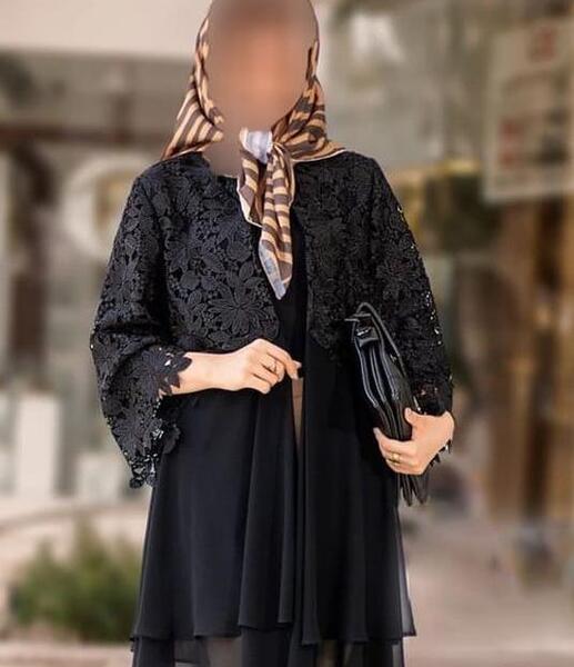 عکس مدل مانتو با پارچه قلاب بافی جدید