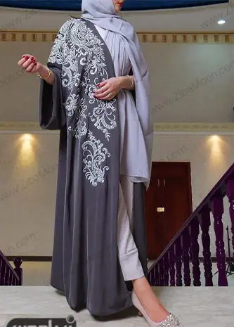 عکس مدل جدید مانتو عبایی مجلسی