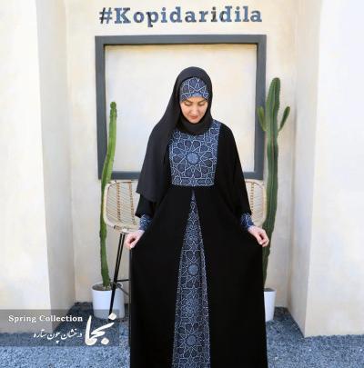 عکس مدل مانتو عبایی جدید با الگو