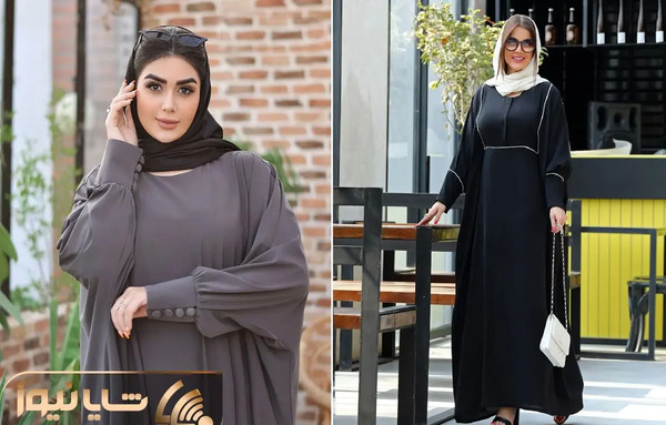 عکس مدل مانتو عبایی جدید با الگو