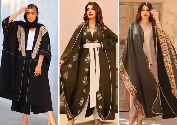 عکس مدل مانتو عبایی جدید با الگو