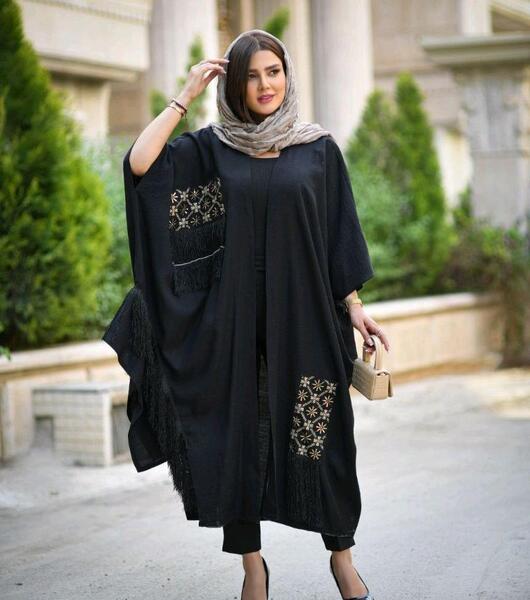 عکس مدل مانتو عبایی جدید 1403