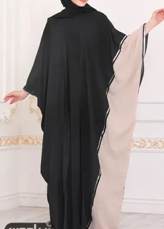 عکس مدل مانتو عبایی جدید جلو بسته