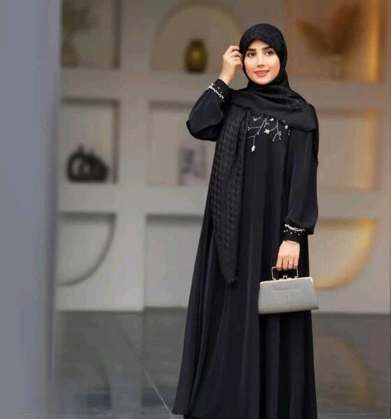 عکس مدل مانتو عبایی جدید جلو بسته