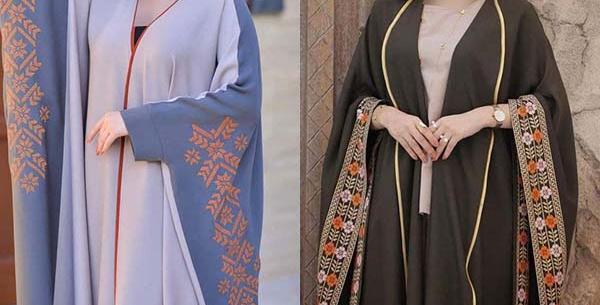 عکس مدل مانتو عبایی جدید جلو بسته