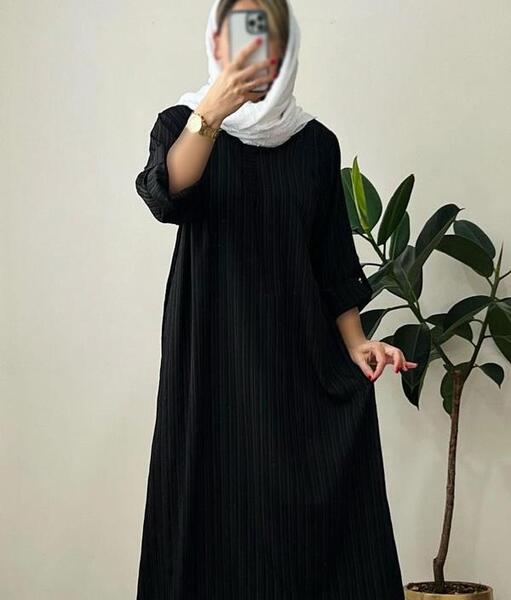 عکس مدل مانتو عبایی جدید جلو بسته