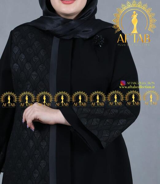 عکس مدل مانتو مشکی جدید سایز بزرگ