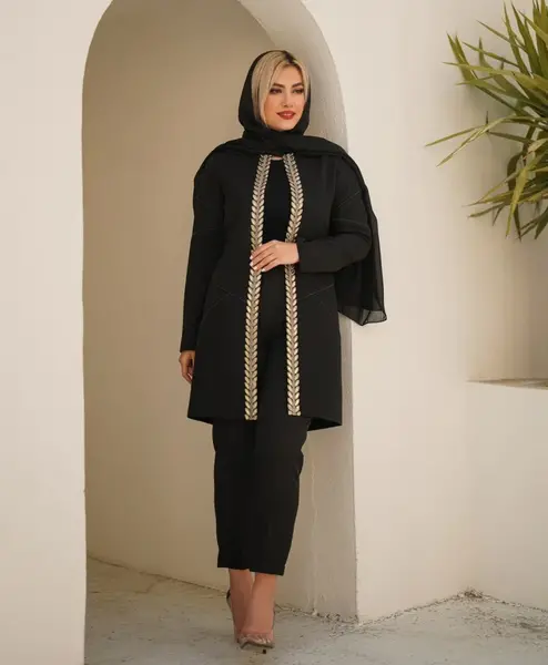 عکس شانتون ترکیبی مدل مانتو شانتون جدید