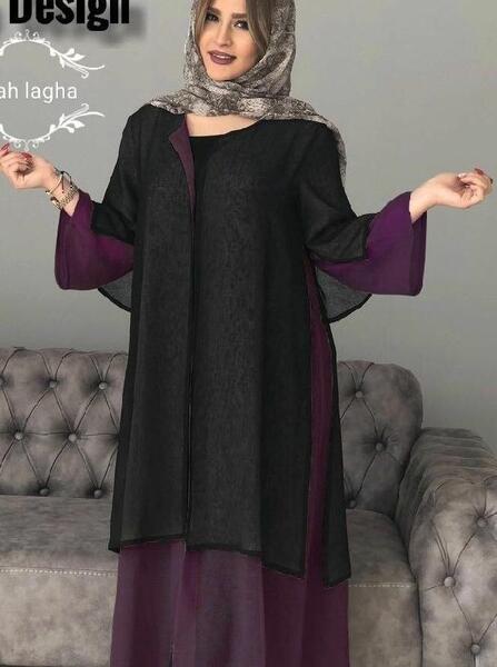 عکس مدل مانتو حریر دوتیکه جدید