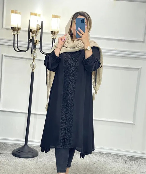 عکس مدل مانتو حریر دوتیکه جدید