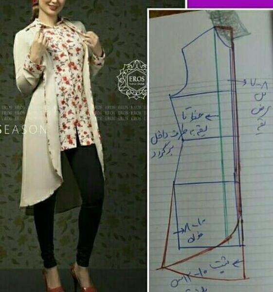 عکس آموزش خیاطی مدل مانتو جدید