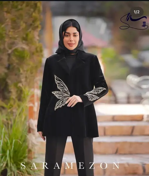 عکس مدل مانتو مشکی خیلی شیک و جدید