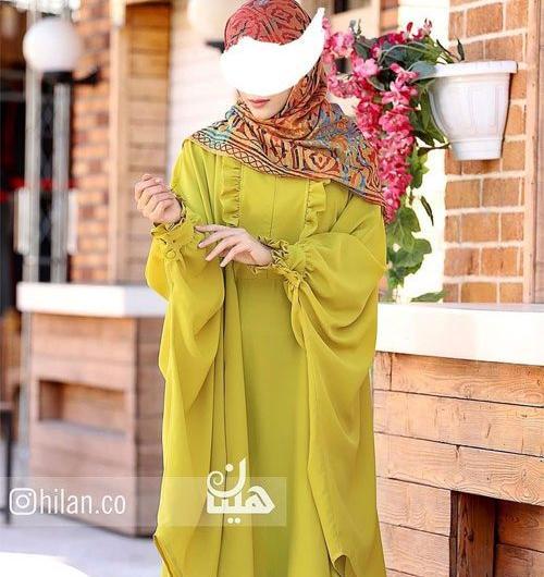 عکس مدل مانتو جدید خفاشی بلند