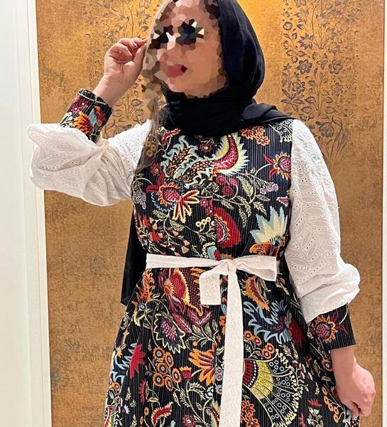 عکس مدل مانتو جدید با پارچه ریون طرح دار