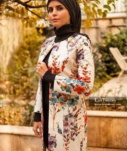 عکس مدل مانتو با پارچه های طرح دار جدید