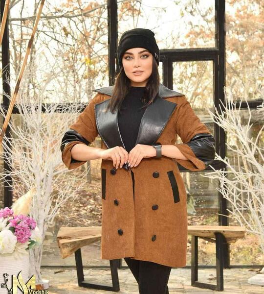 عکس مدل مانتو مخمل کبریتی ریز