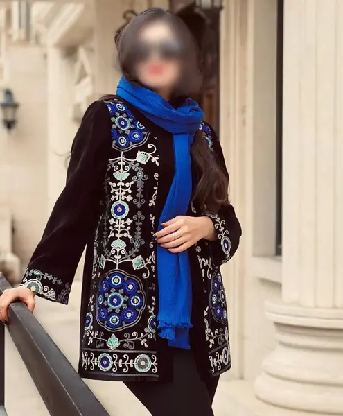عکس مدل مانتو مخمل پاییزه