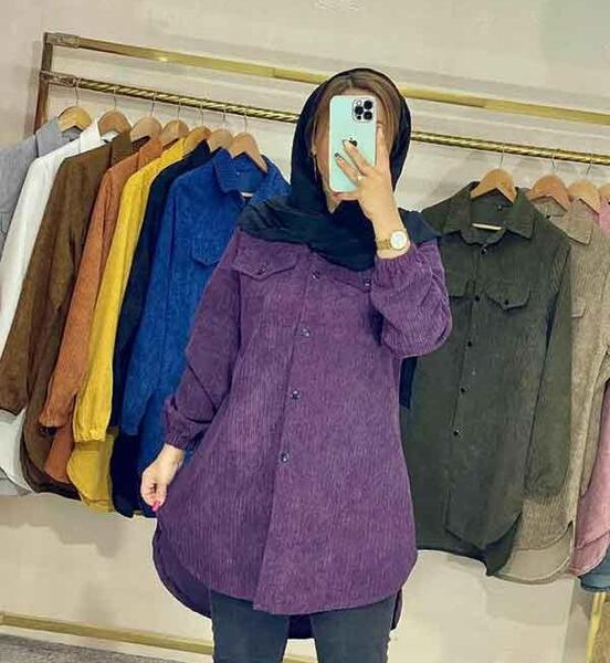 عکس مدل مانتو مخمل کبریتی مشکی