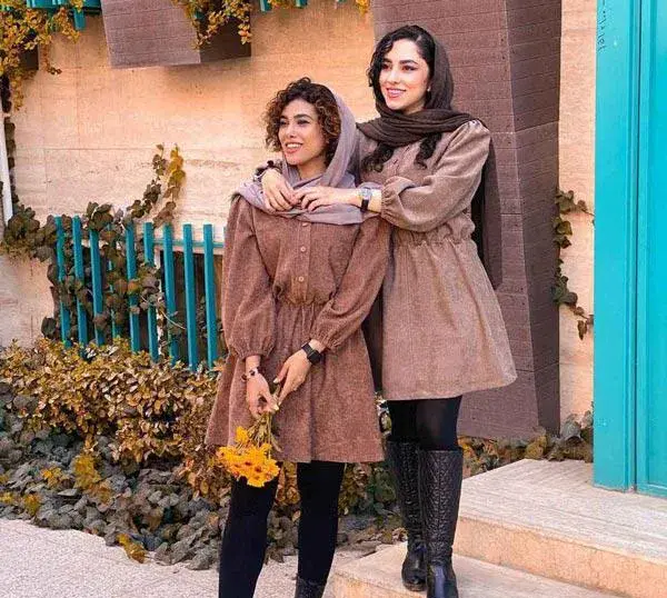 عکس مدل مانتو مخمل کبریتی طرح دار