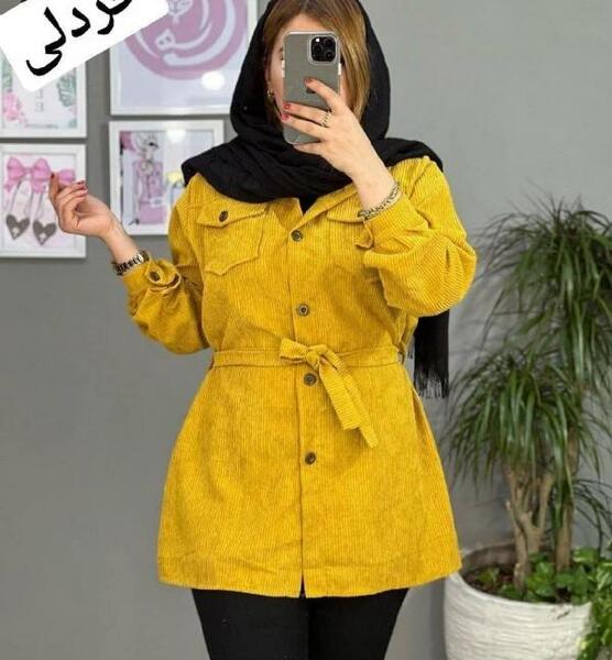 عکس مدل مانتو مخمل کبریتی درشت