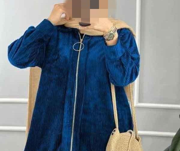 عکس مدل مانتو مخمل کبریتی درشت