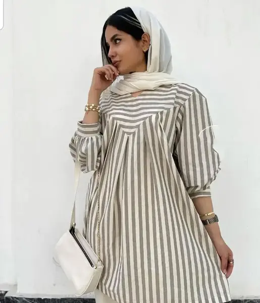 عکس مدل مانتو اسپرت با پارچه مردانه