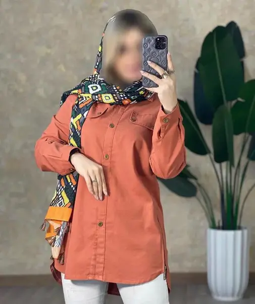 عکس مدل مانتو کتان اسپرت کوتاه