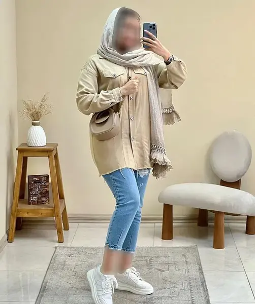 عکس مدل مانتو کتان اسپرت کوتاه