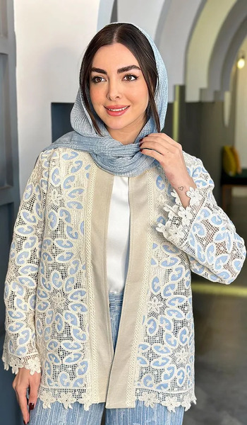 عکس مدل مانتو اسپرت با گیپور