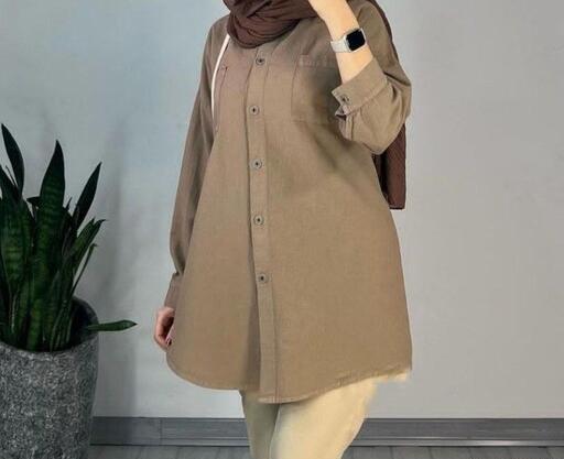عکس مدل مانتو کتان اسپرت بلند