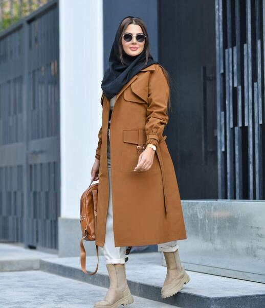 عکس مدل مانتو کتان اسپرت بلند