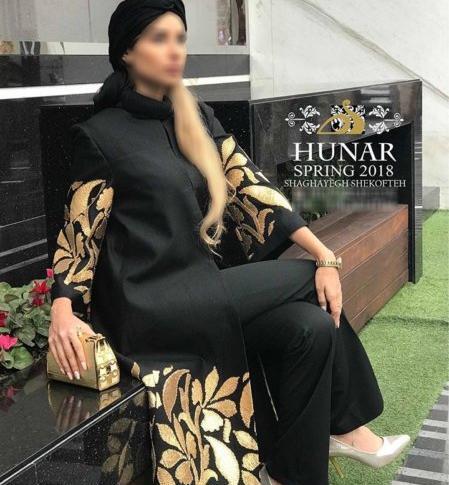 عکس مدل مانتو مجلسی با پارچه گیپور 2018