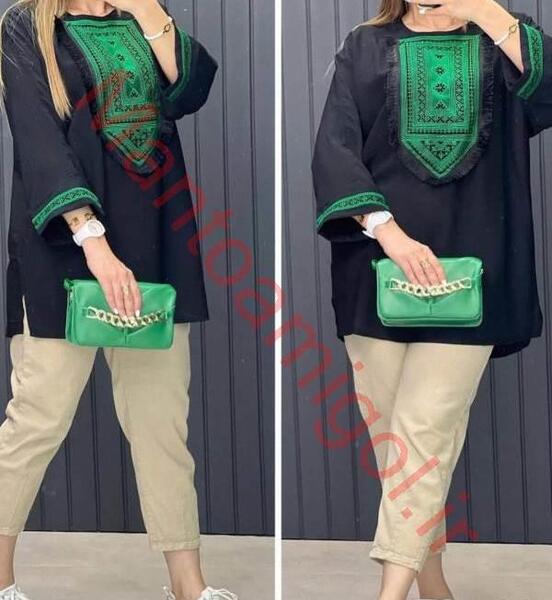 عکس مدل مانتو نخی ساده و شیک کوتاه