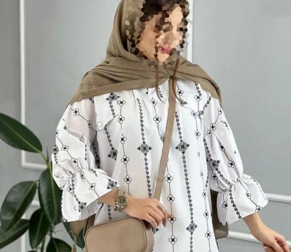 عکس مدل مانتو نخی ساده و شیک کوتاه