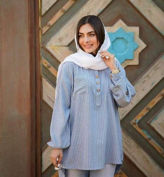عکس مدل مانتو نخی جلو بسته شیک